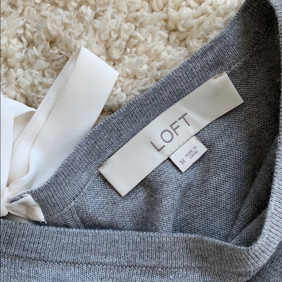 Grey mixed material lightweight sweater - Picture 5 of 5